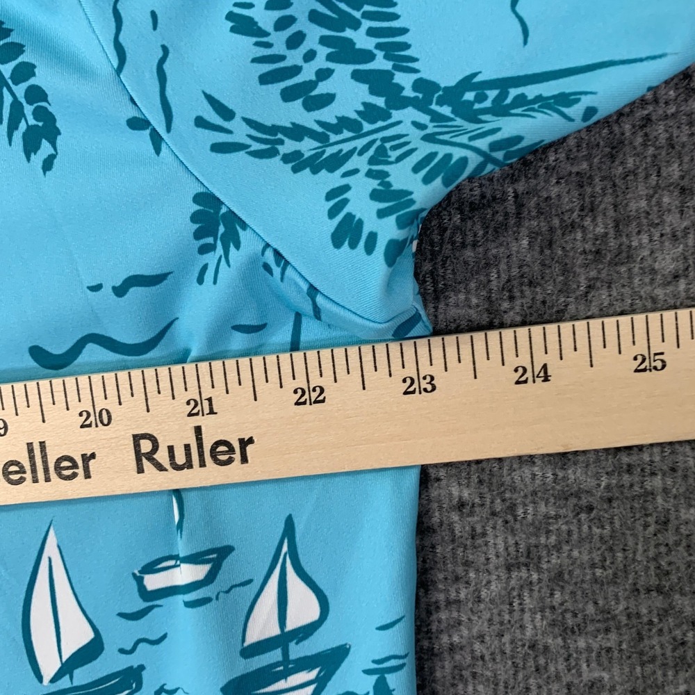 Bad Birdie Polo Men Extra Large Blue Geometric Golf Boat Island Beach - Picture 11 of 12